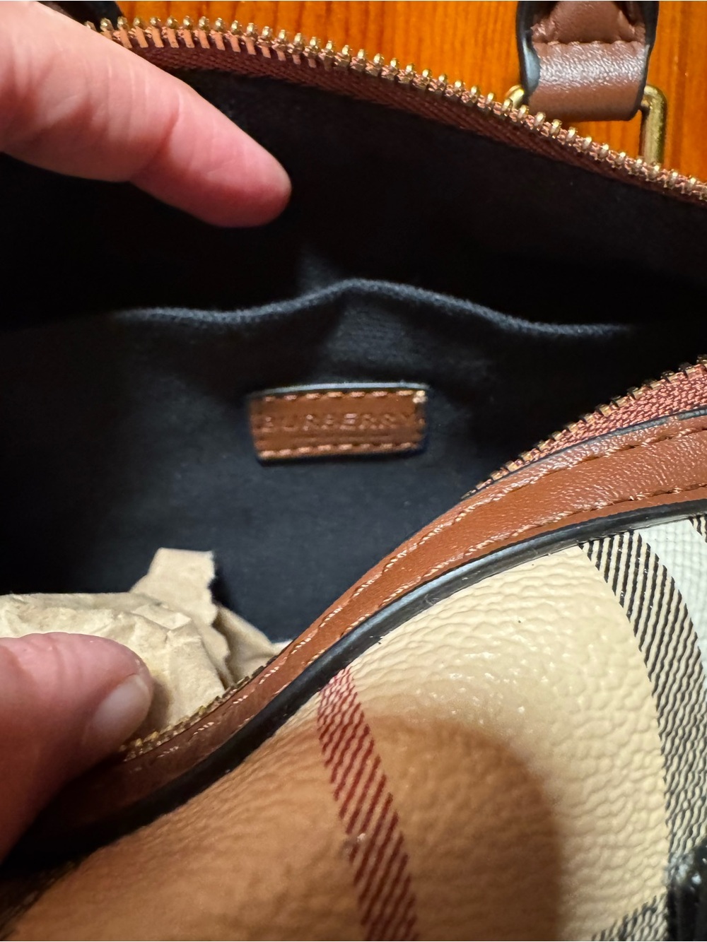 Burberry Haymarket Mini Bowling Tote and xbody bag excellent condition - Picture 9 of 13